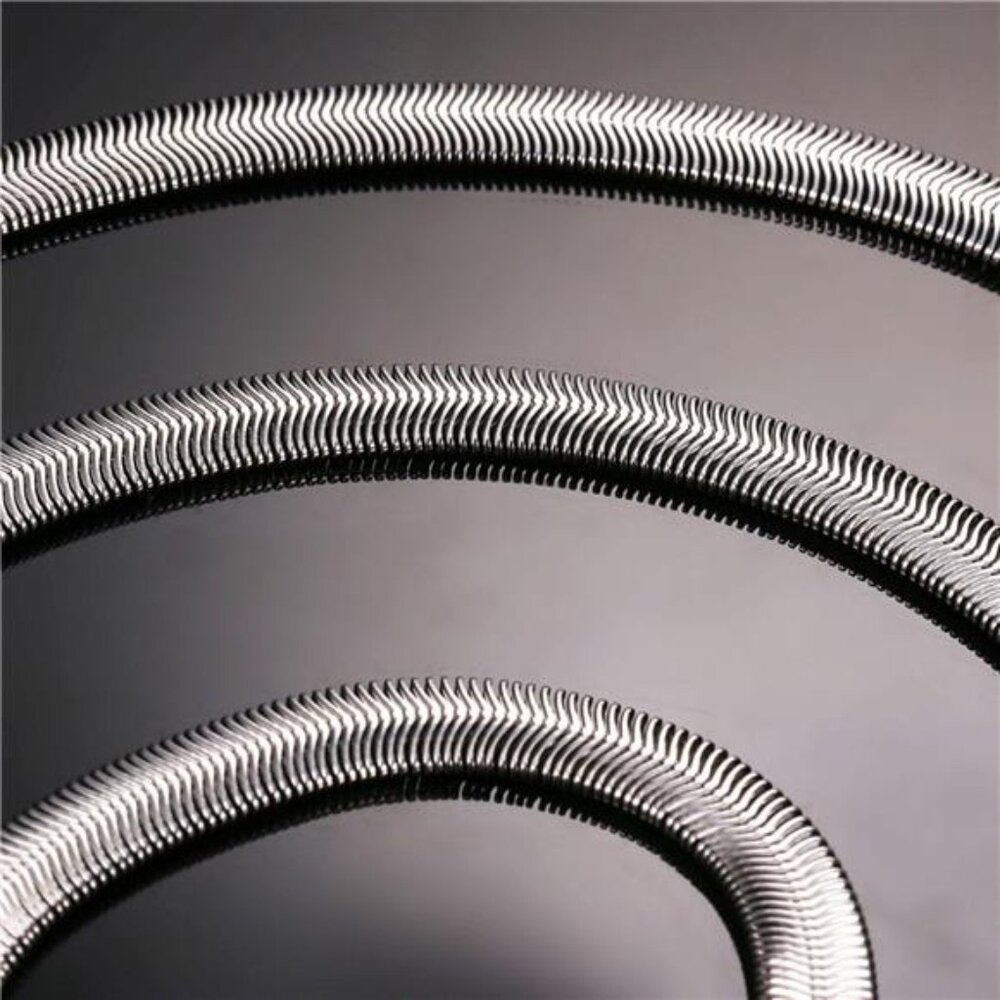 Cuban Link Chain for Men, Circle Chain, Herringbone Snake Chain, Trendy - Picture 3 of 5